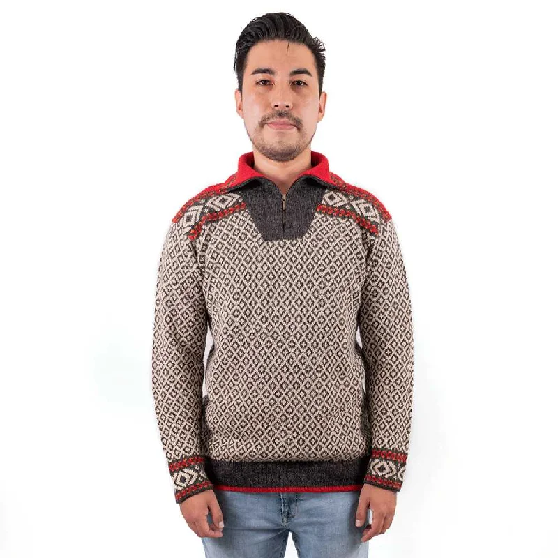 Alpaca Potosi Sweater with Zipper Glossy Satin Silk