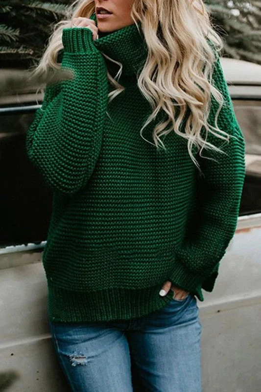 SOLID TURTLENECK SWEATERS Elegant Classic Vintage