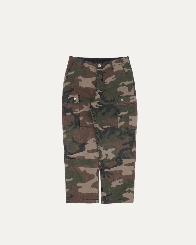 Camouflage Cargo Pants High-Waist Jeans