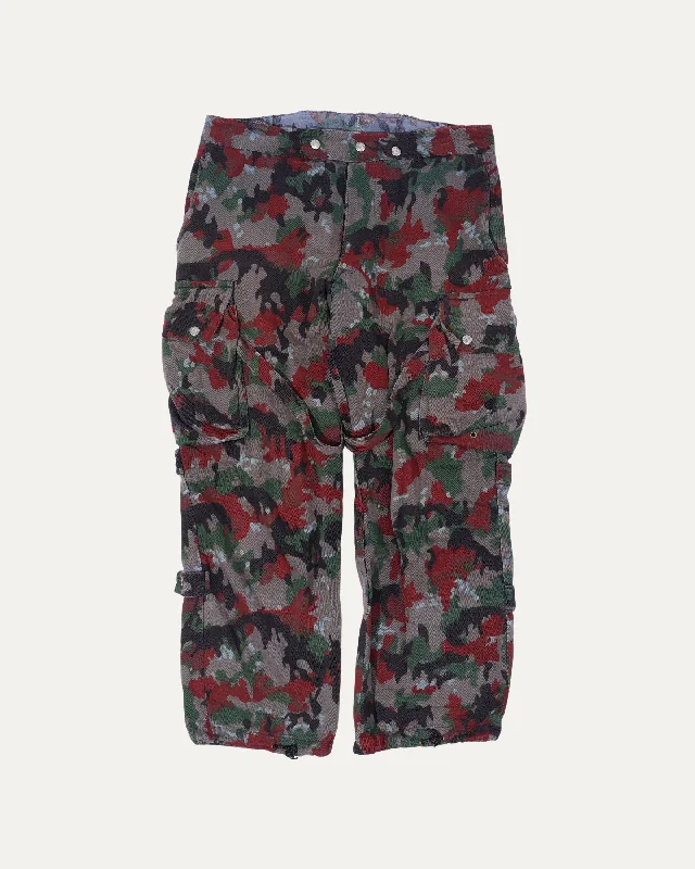 Over-Dyed Camouflage Cargo Pants Stylish Harem Pants