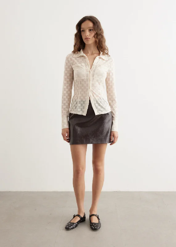 Allegory Croc Mini Skirt slim fit skirt