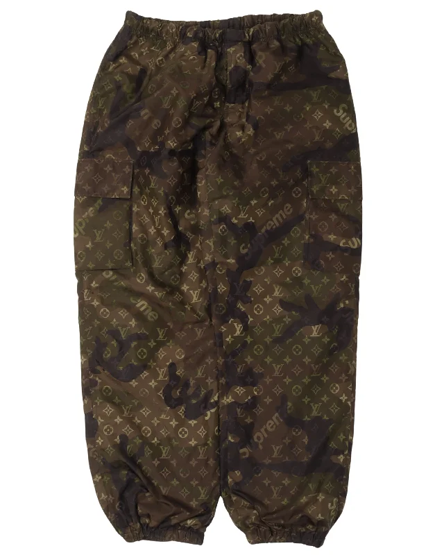 Supreme Camouflage Monogram Cargo Pants Trendy Work Pants