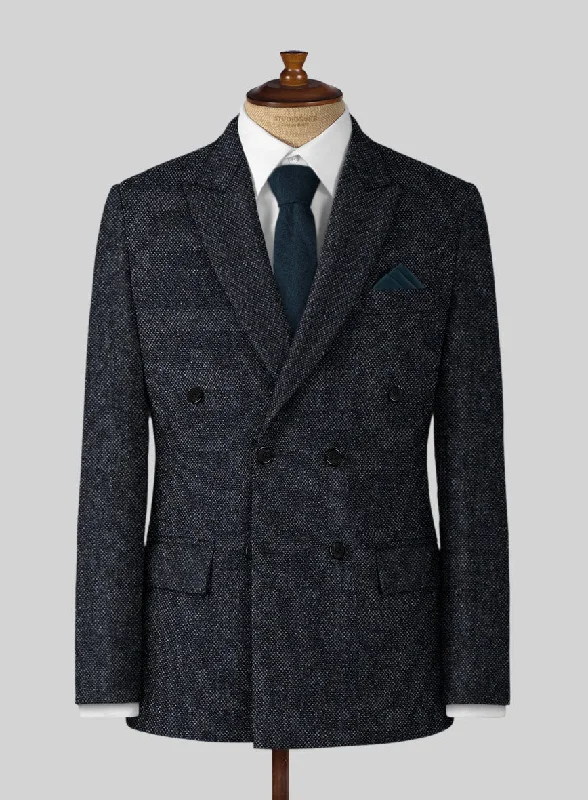 Highlander Heavy Blue Bedford Tweed Jacket Denim Jacket Leather Jacket Suede Jacket