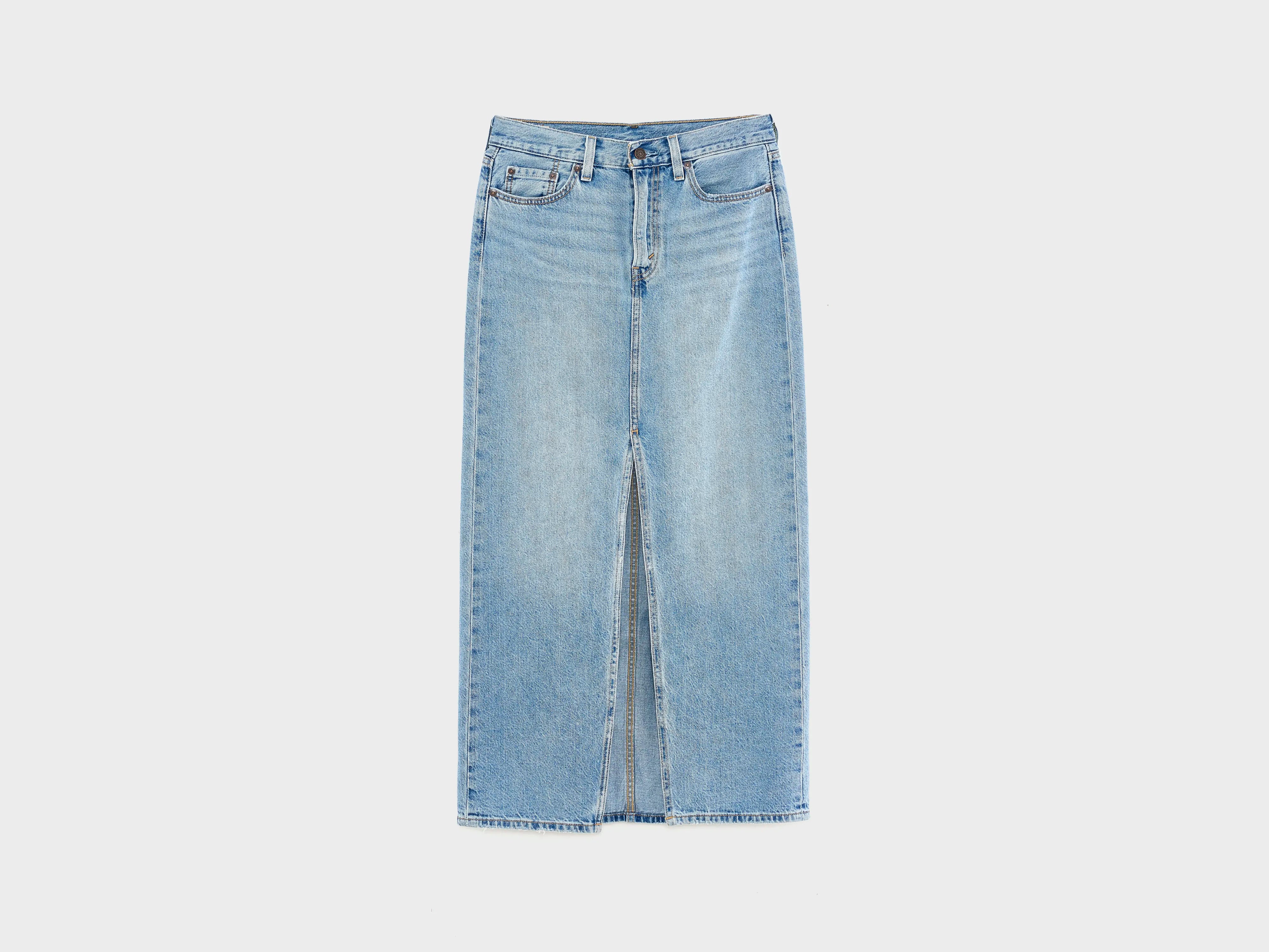 Ankle Column Skirt (242 / W / LT STONE WASH) cashmere skirt plush