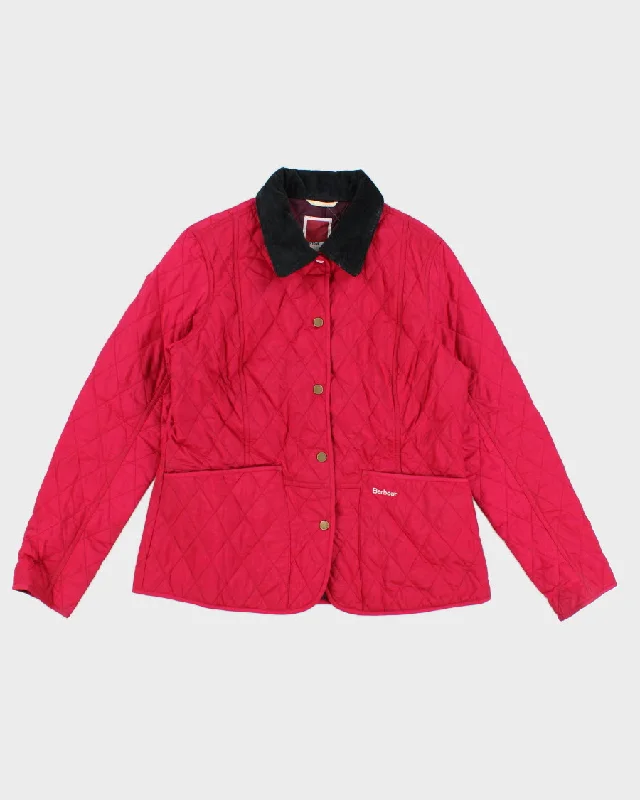 Pantone Barbour Pink Quilted Jacket - M Oversized Jacket Tailored Jacket Straight Jacket