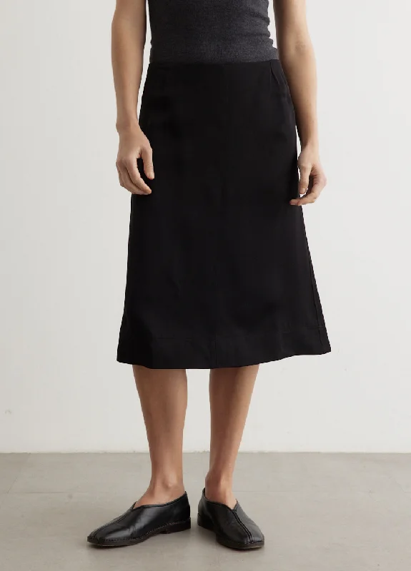 Paneled Satin Skirt denim skirt trendy