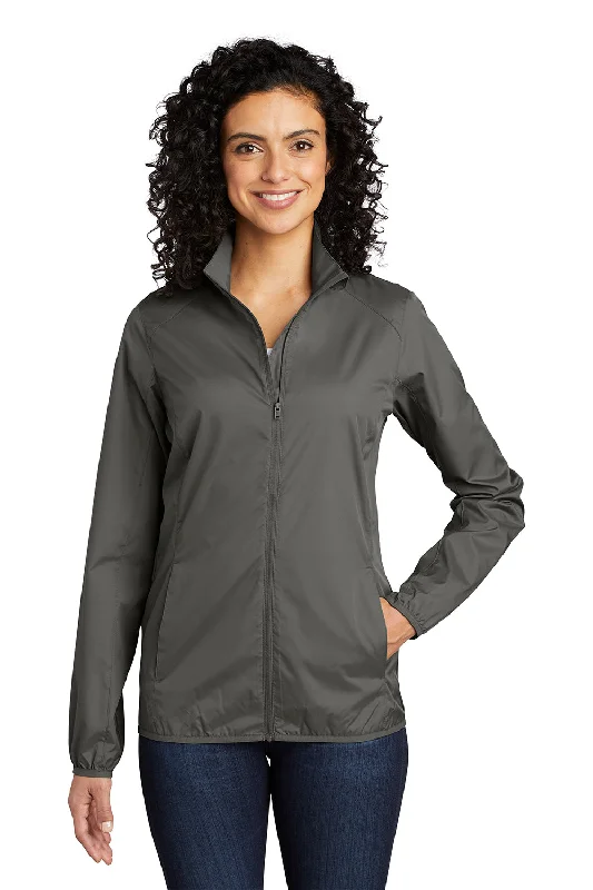 Port Authority Womens Zephyr Wind & Water Resistant Full Zip Jacket - Steel Grey Chenille Jacket Brocade Jacket Lace Jacket