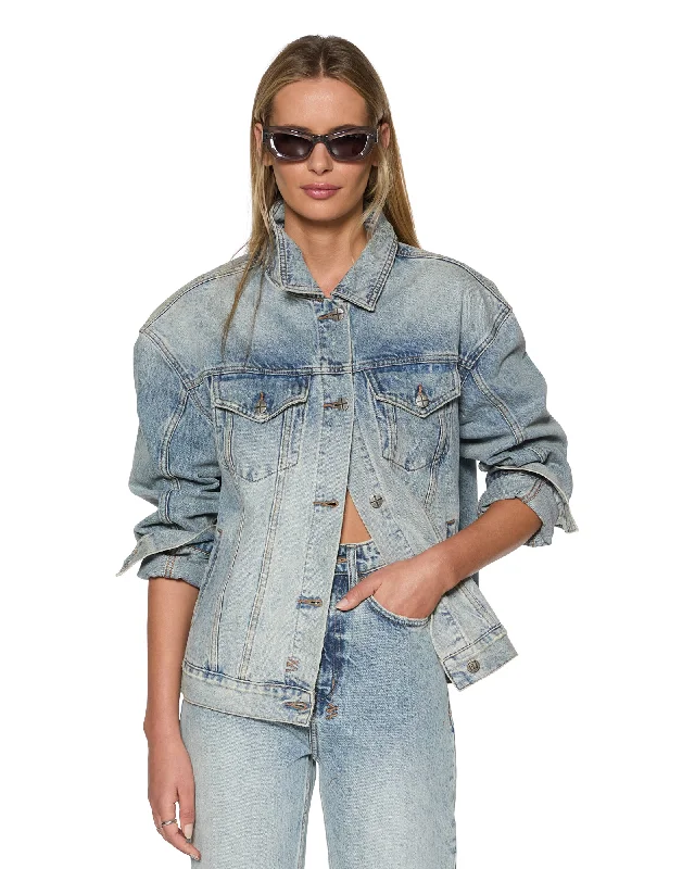 OVERSIZED JACKET KARMA Faux Fur Fabric Real Fur Fabric Shearling Fabric