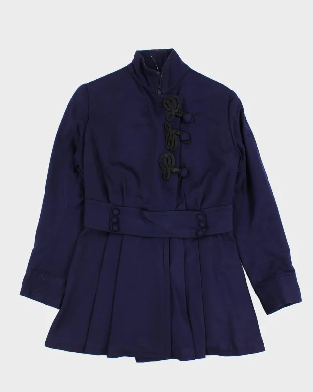 1940's Vintage Fitted Jacket - S Jersey Jacket Tulle Jacket Batik Jacket