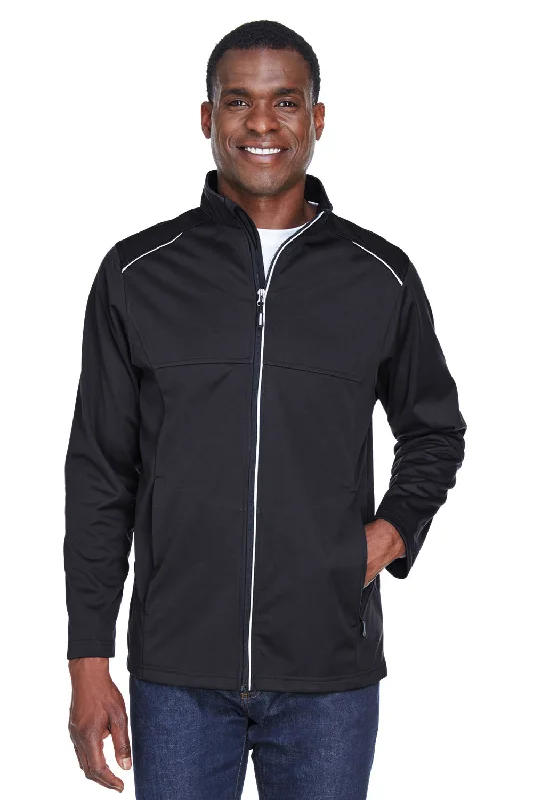 Core 365 Mens Techno Lite Water Resistant Full Zip Jacket - Black Fleece Jacket Down Jacket Parka