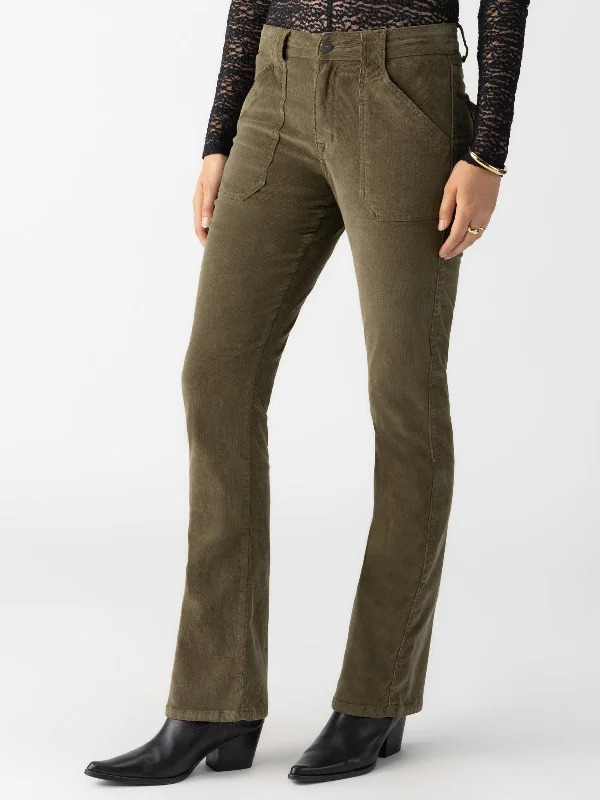 Corduroy Hayden Bootcut Standard Rise Pant Burnt Olive Soft Stretch Pants