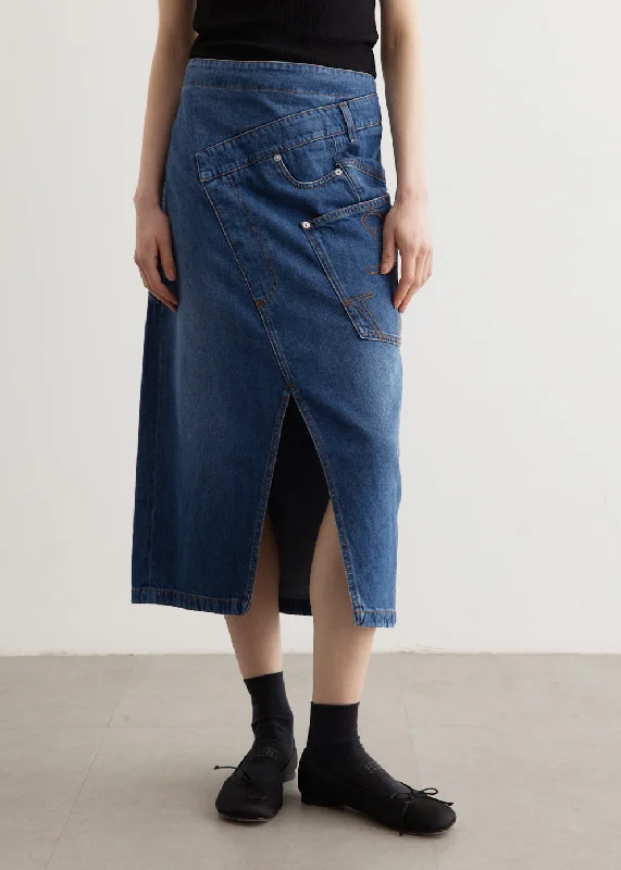 Twisted Midi Skirt cashmere skirt plush