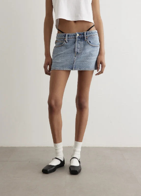 Diamante Charm Mini Skirt corduroy skirt cozy