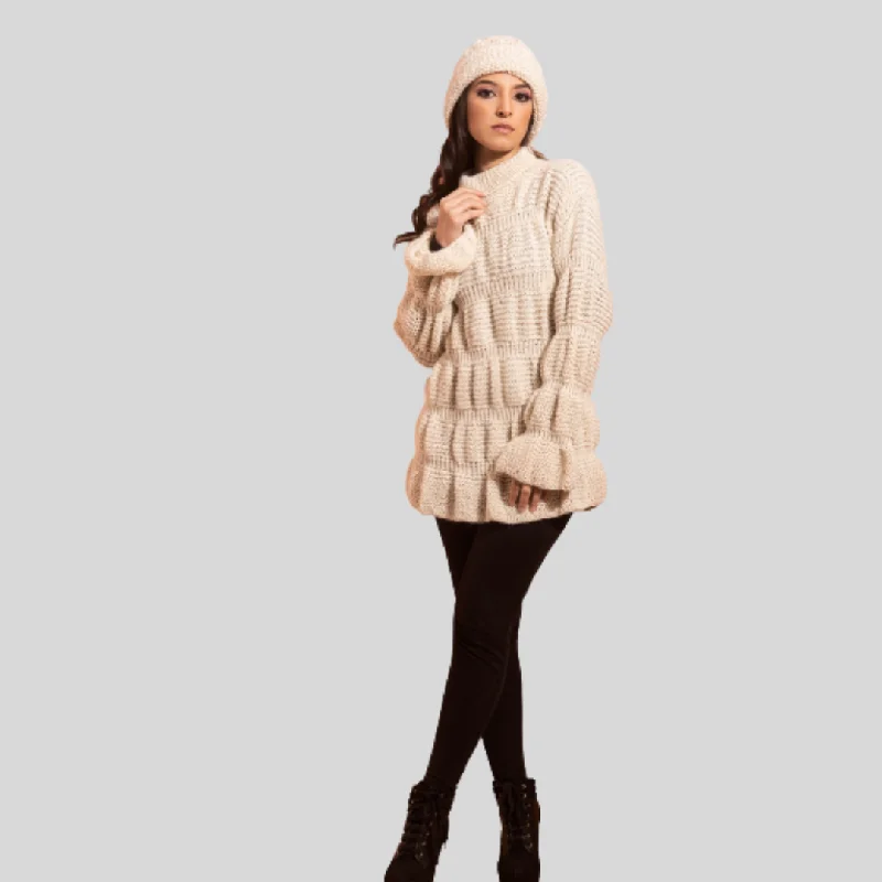 Eleodora Onda Patterned Sweater Handmade Hand-knitted Hand-woven