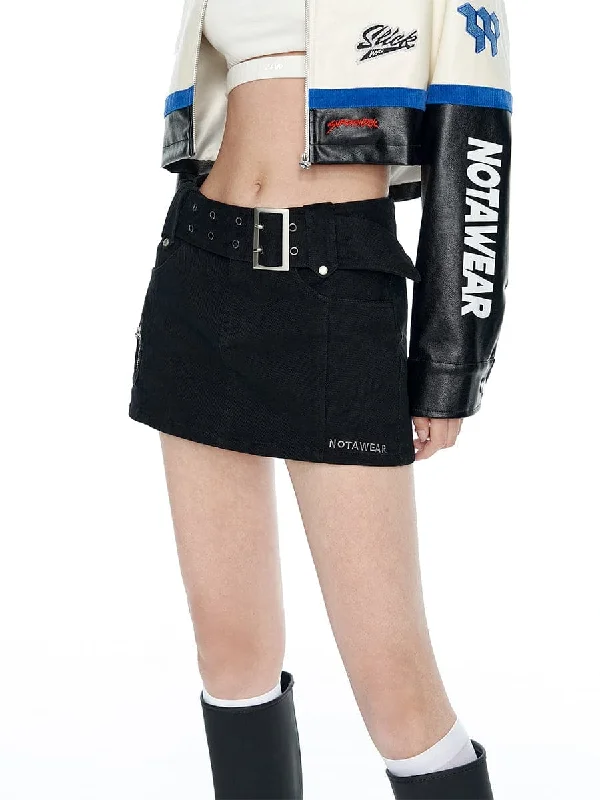 Denim Anti-Glare Skirt silk skirt luxurious