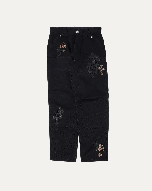 Cross Patch Carpenter Pants Elegant Palazzo Trousers