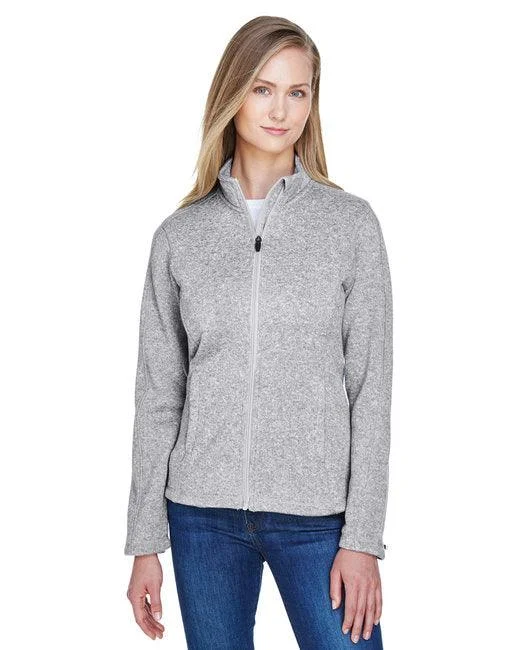 Devon & Jones Ladies' Bristol Full-Zip Sweater Fleece Jacket DG793W Boat Neck Shawl Collar Notched Collar