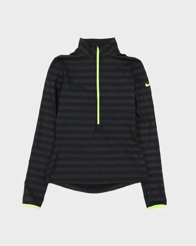 Nike Pro Black Striped Sports Jacket - S Striped Jacket Polka Dot Jacket Floral Jacket