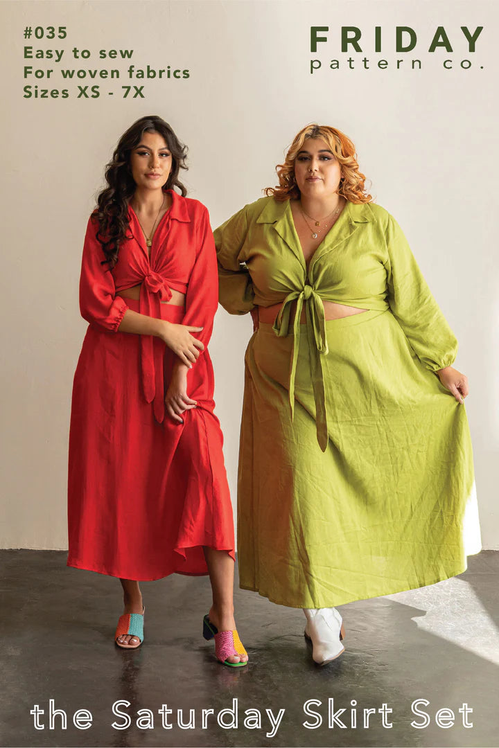 Saturday Skirt Set - Sewing Pattern | Friday Pattern Company silk skirt elegant