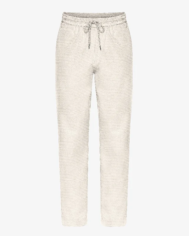 Organic Twill Pants - Ivory White Soft Stretch Pants