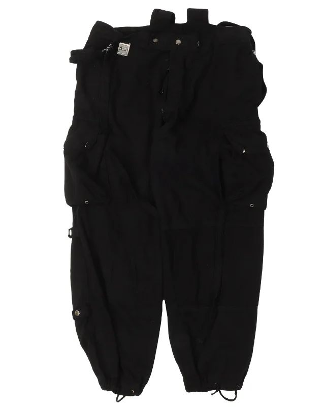 Modified Over-Dyed Swiss Alpenflage Cargo Pants Soft Stretch Trousers