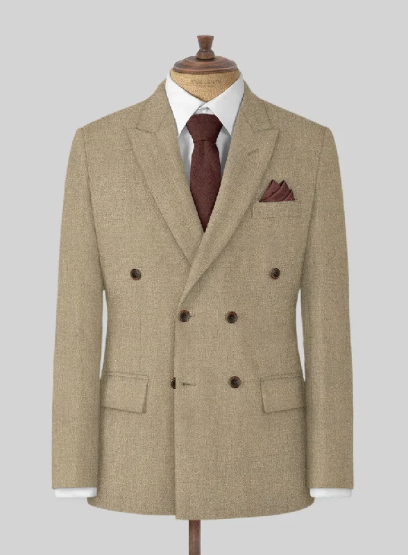 Naples Barista Beige Tweed Jacket Wool Jacket Cashmere Jacket Tweed Jacket