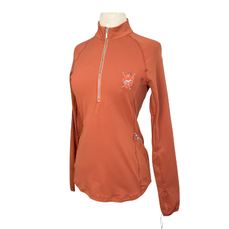 Goode Rider 'Sport-Tek' 1/2 Zip Jacket in Coral - Women's XS Satin Jacket Silk Jacket Chiffon Jacket