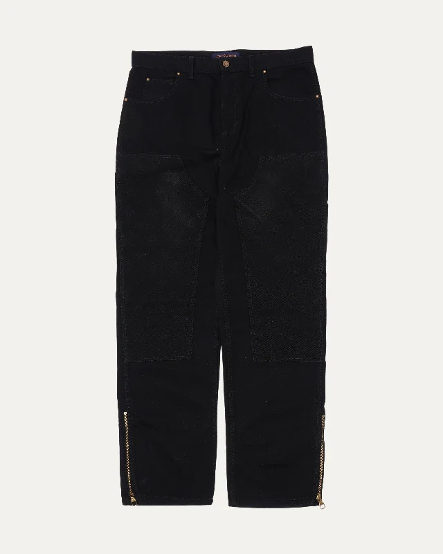 Monogram Double Knee Carpenter Pants Casual Yoga Pants