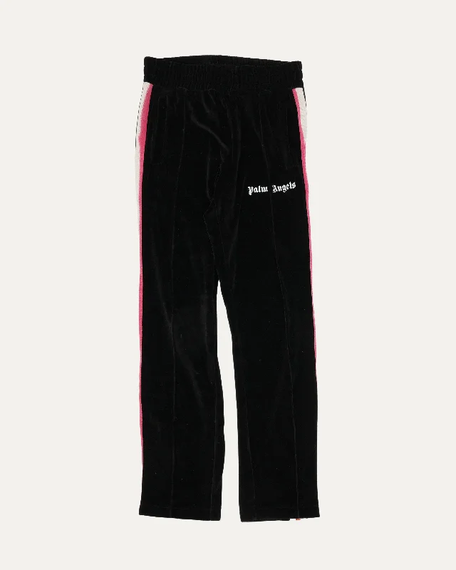 Chenille Track Pants High-Waist Trousers