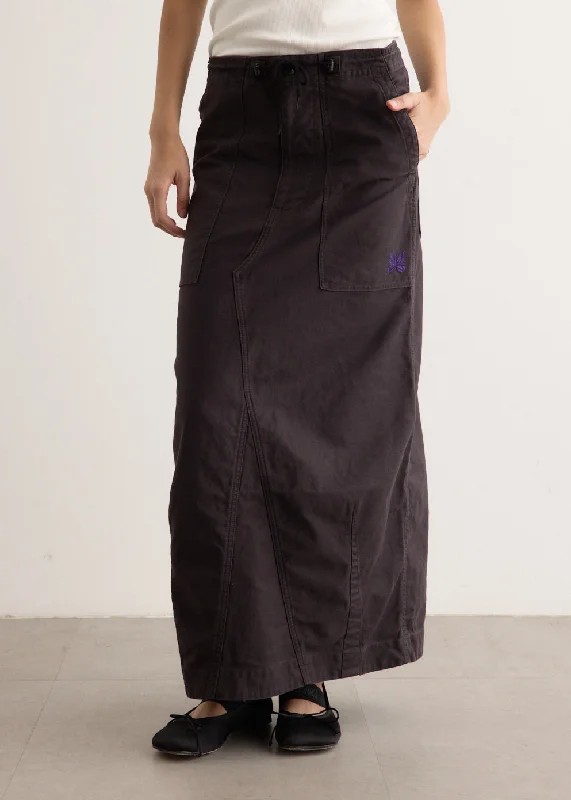 String Fatigue Skirt ribbed skirt waist