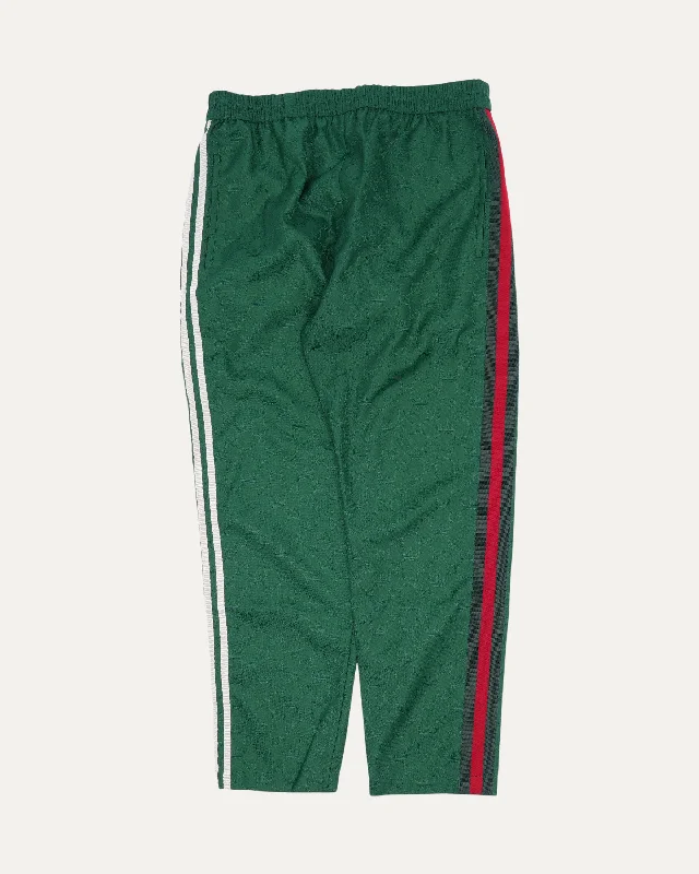 Monogram Side Stripe Track Pants Stylish Slim Trousers
