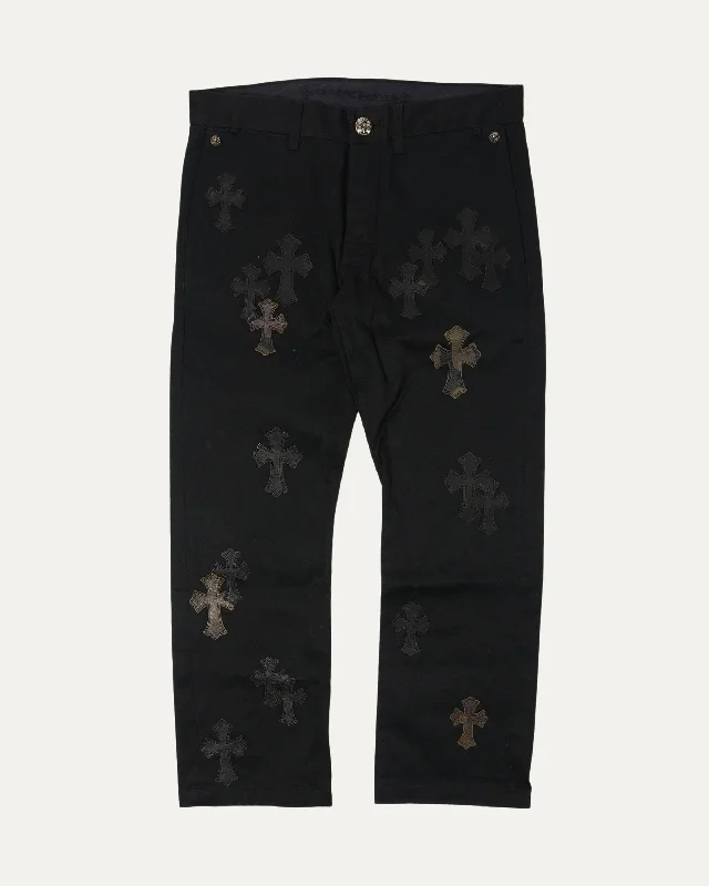 Cross Patch Chino Pants Classic Straight Pants