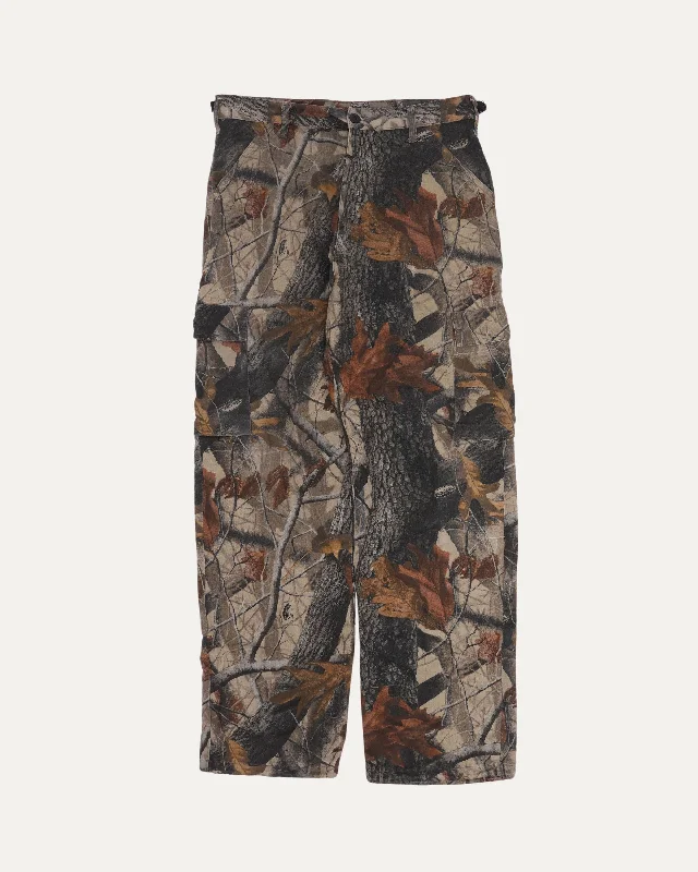 Realtree Hardwood Camouflage Cargo Pants Comfy Zip-Up Pants