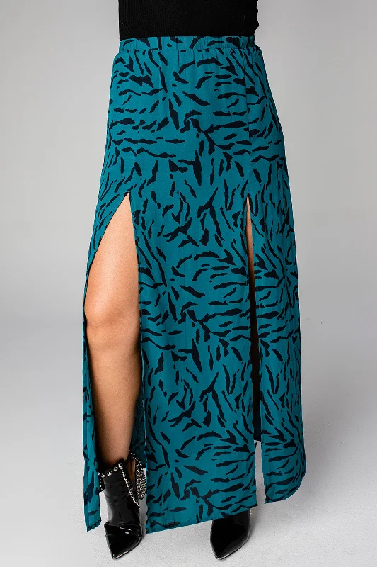 Bridget Maxi Skirt - Juniper silk skirt luxurious