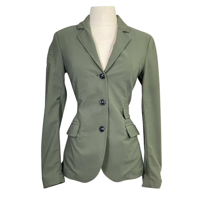 Cavalleria Toscana Competition Jacket in Olive - Women's 10 Nylon Jacket Polyester Jacket Spandex Jacket