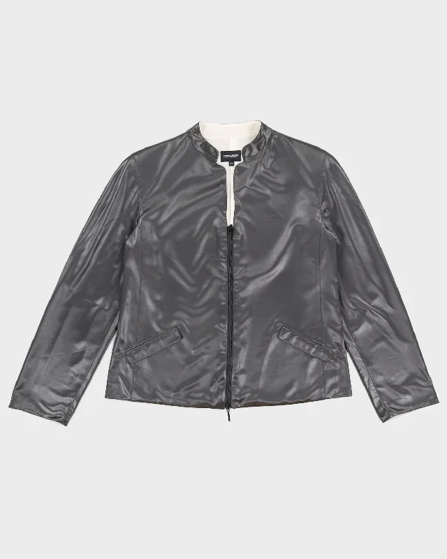 1973 Armani Metallic Jacket - S Front Pockets Side Pockets Patch Pockets
