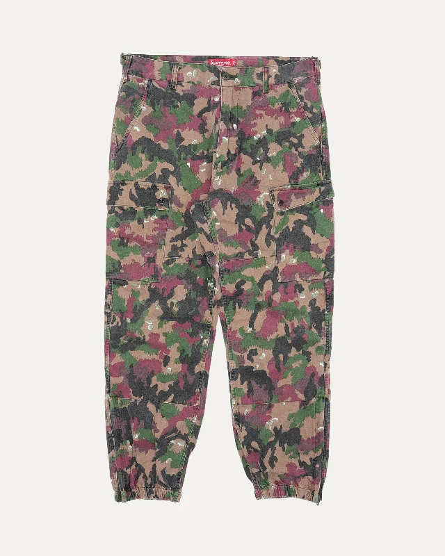 Field Camo Cargo Pants Chic Wool Trousers