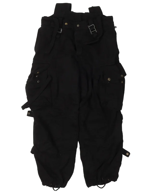 Modified Over-Dyed Swiss Alpenflage Cargo Pants Comfortable Denim Leggings
