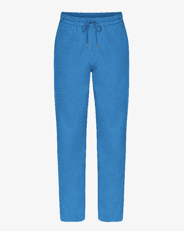 Organic Twill Pants - Pacific Blue Casual Plaid Pants