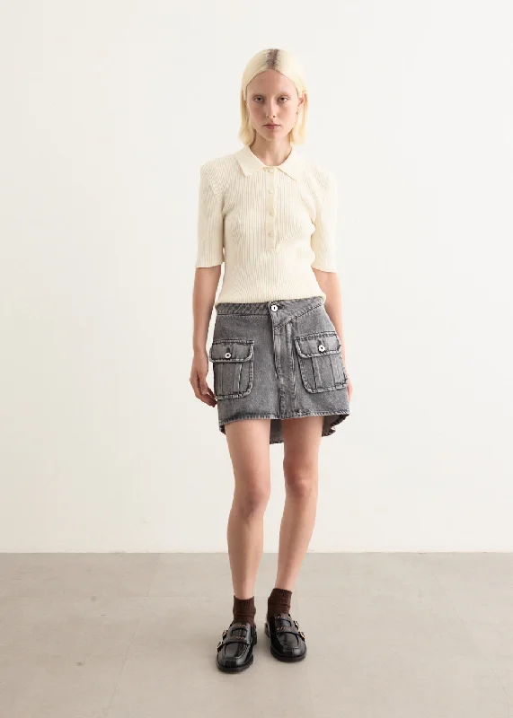 Patch Pocket Mini Skirt lace skirt delicate