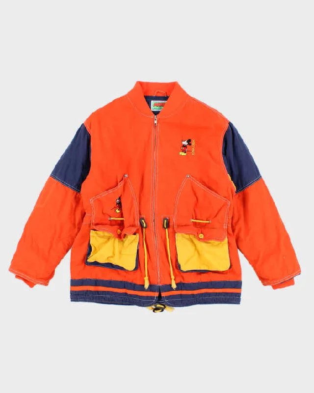 Womens Vintage 1980s Micky Mouse Orange Jacket - M Wool Jacket Cashmere Jacket Tweed Jacket
