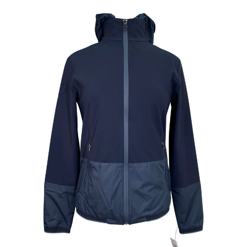 Cavalleria Toscana Jersey Nylon Jacket in Navy - Women's Small Wool Fabric Cashmere Fabric Tweed Fabric