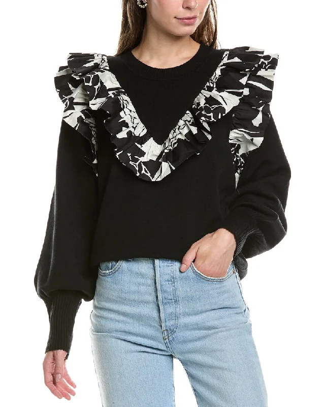 CROSBY by Mollie Burch Ollie Sweater Turtle Neck Boat Neck Asymmetrical Neck