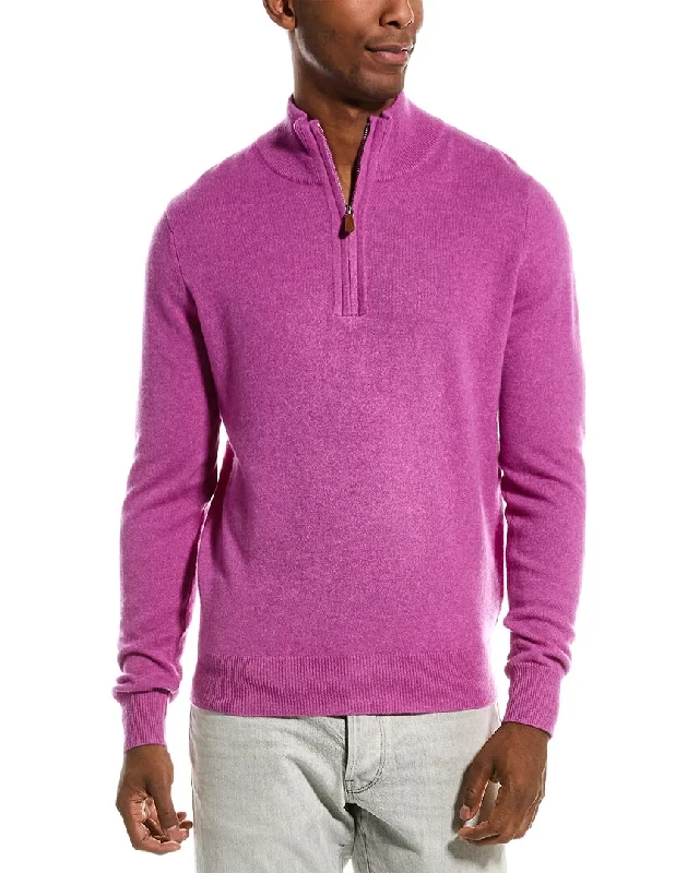Kier + J 1/4-Zip Cashmere Sweater Fitted Slim Tailored