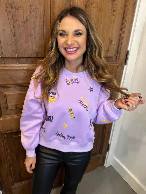LSU All Over Sequin Sweater Rayon Fabric Velvet Fabric Corduroy Fabric