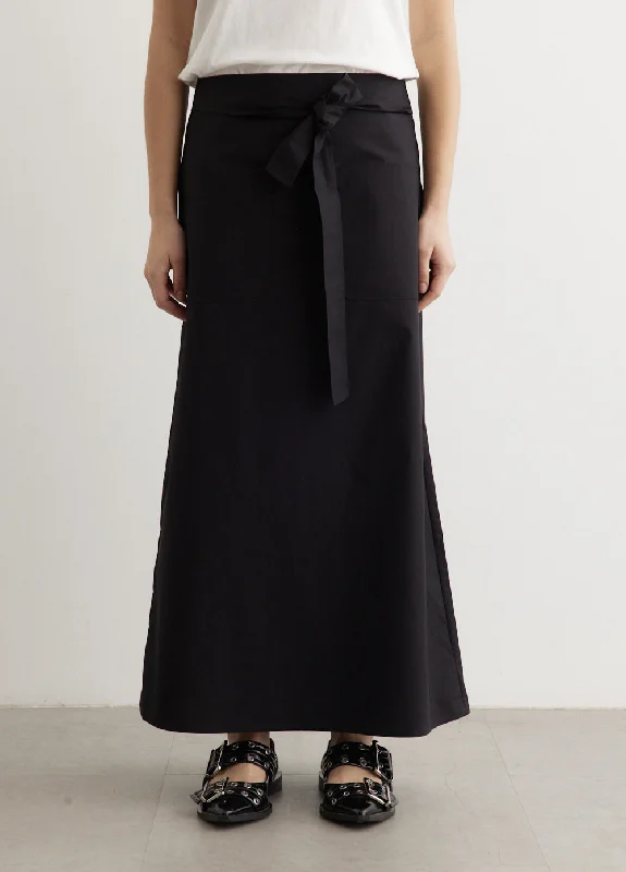 Tie Waist Cotton Skirt lace skirt feminine