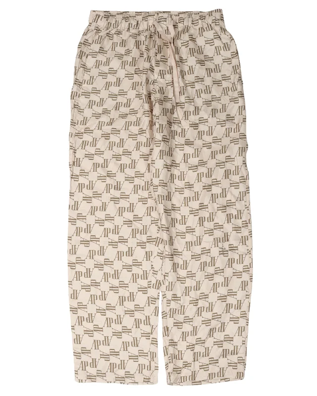 Cactus Jack Silk Monogram Pajama Pants Soft Sweatpants Style