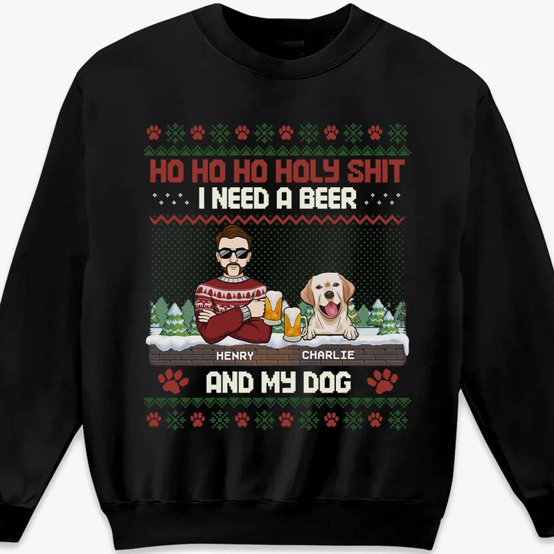 All I Need Is Beer And My Dog - Dog Personalized Custom Unisex T-shirt, Hoodie, Sweatshirt - Christmas Gift For Pet Owners, Pet Lovers