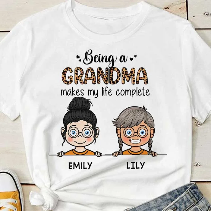 Being A Grammy Makes My Life Complete - Personalized Unisex T-Shirt