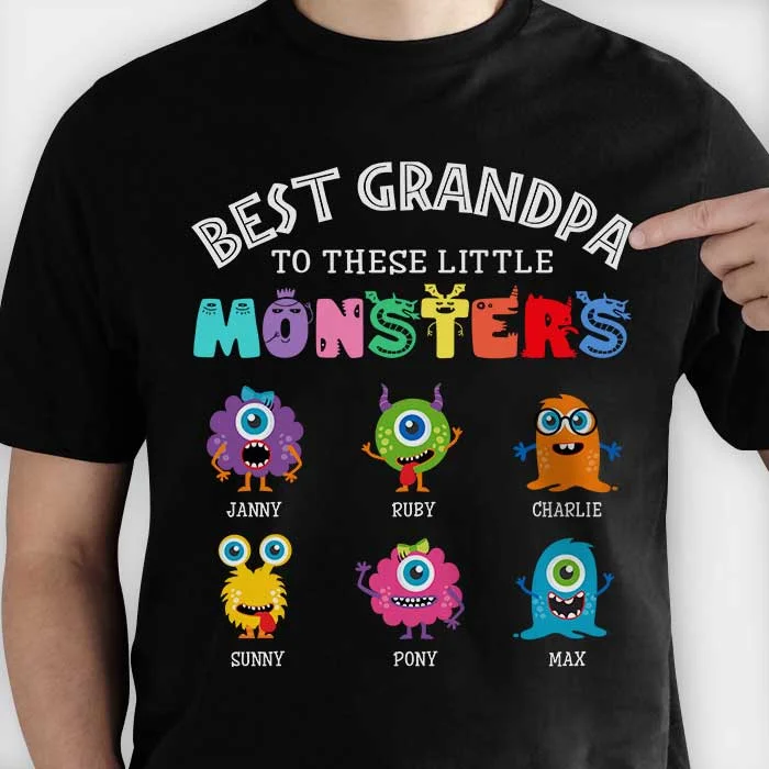 Best Daddy/ GrandPa To These Little Monsters - Personalized Unisex T-Shirt